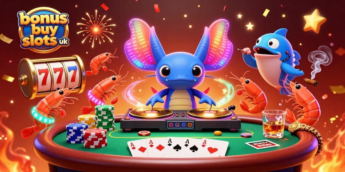 Engage with bonus buy slots uk in an electrifying casino atmosphere featuring vibrant characters and dynamic game elements.