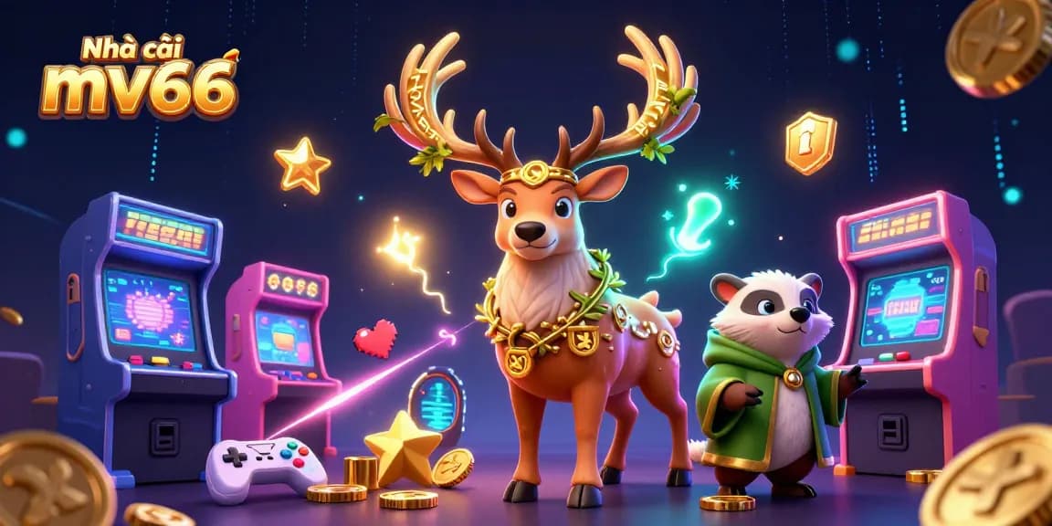Experience thrilling gameplay at Nhà cái mv66, featuring vibrant casino elements and magical characters.
