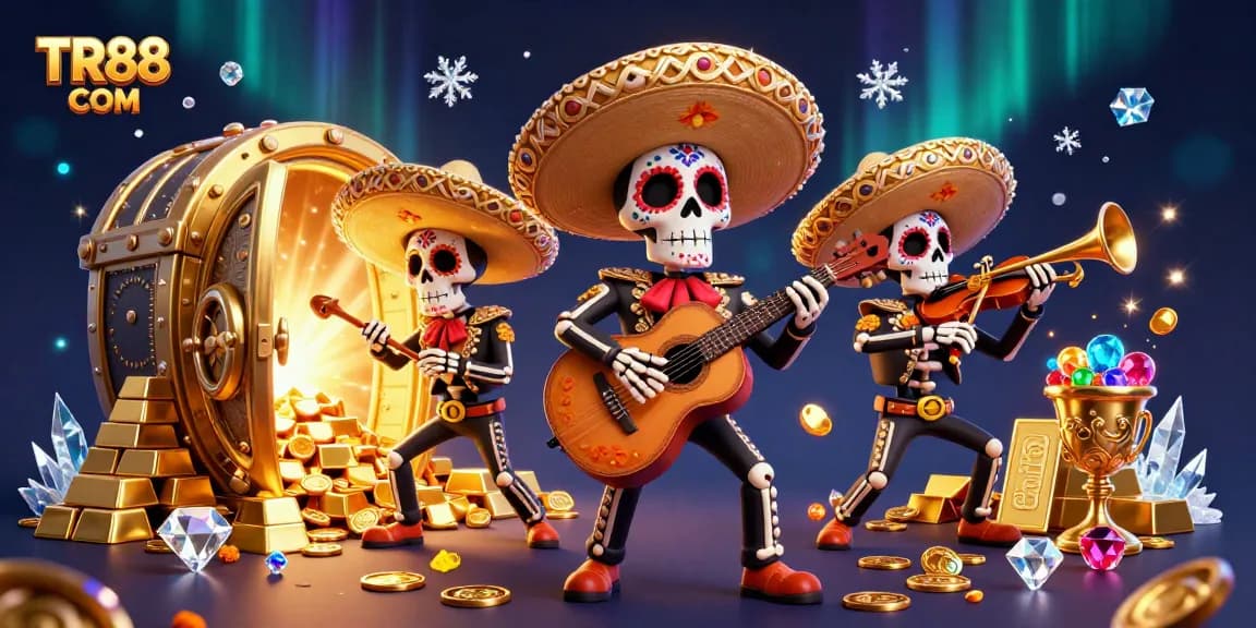 Experience thrilling wins with TR88 COM in this vibrant casino illustration!