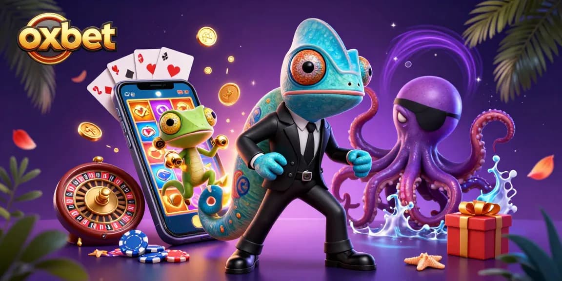 Experience the thrill of oxbet with a vibrant 3D casino scene featuring dynamic game elements.