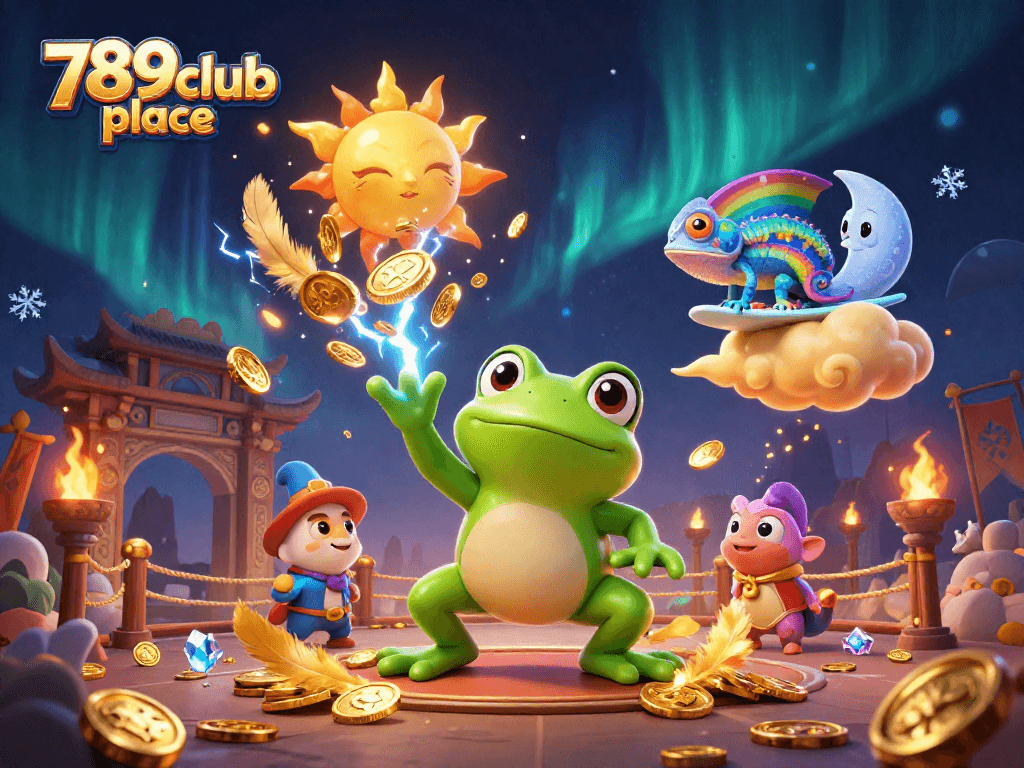Experience thrilling gameplay at 789club place with vibrant casino elements and dynamic characters.