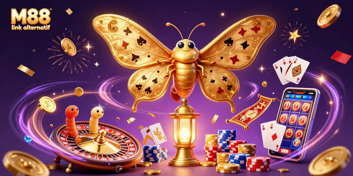 Engage with M88 link alternatif through a vibrant casino scene filled with dynamic elements.