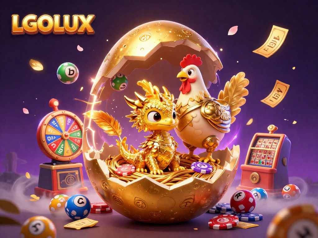 Experience the thrill of LGOLUX with vibrant gaming elements and stunning characters in this dynamic illustration.