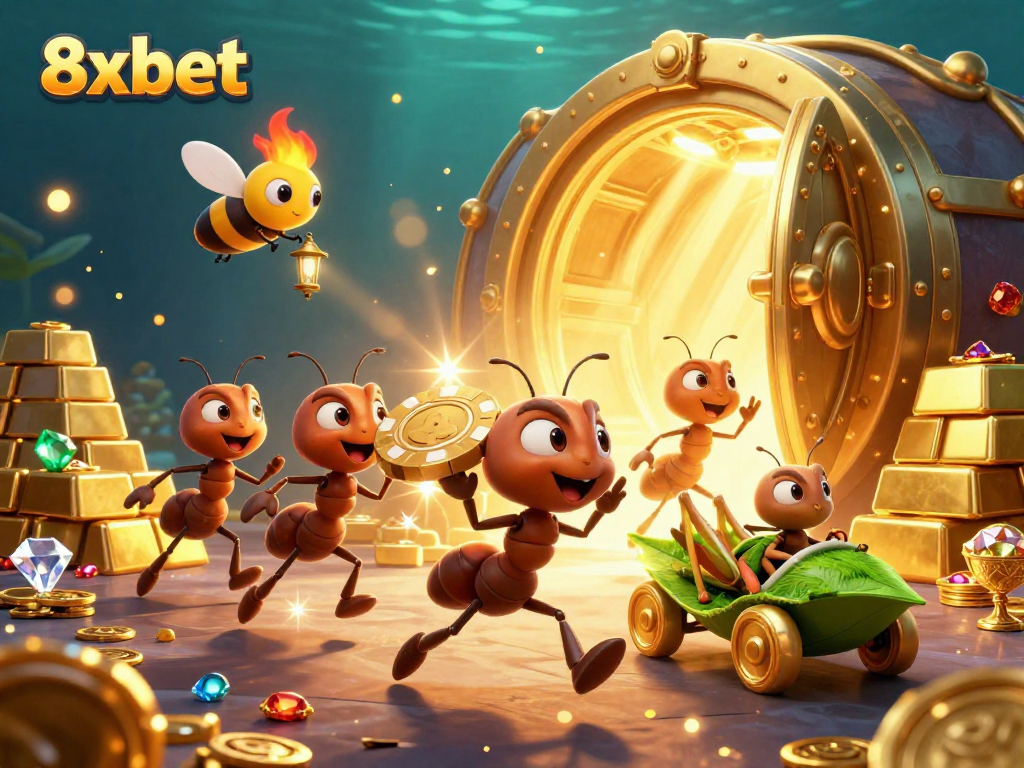 Experience exciting wins with 8xbet through a dynamic heist of ants and treasures.