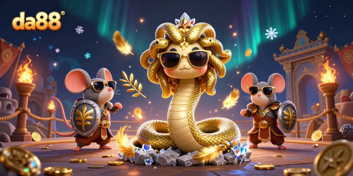 Spin to win on da88 while enjoying a playful battle with dynamic casino elements in the air.