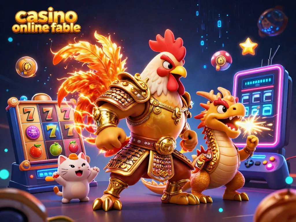 Disfruta del juego en un casino online fiable con un guerrero y un dragón brindando acción vibrante.