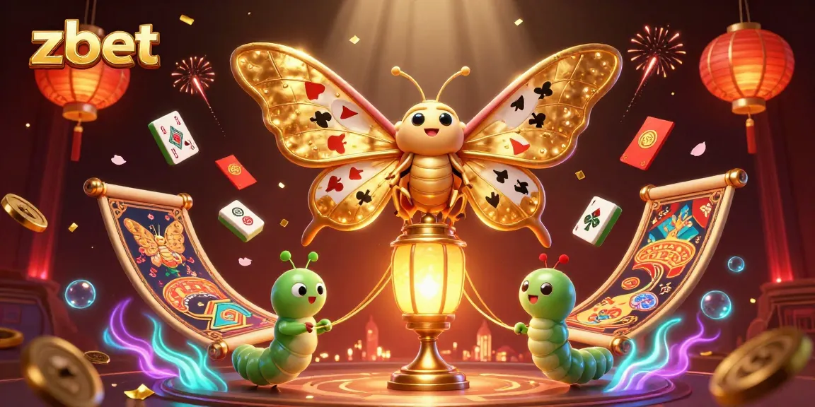 Experience the zbet excitement with vibrant casino visuals featuring an atlas moth and dynamic gaming elements.