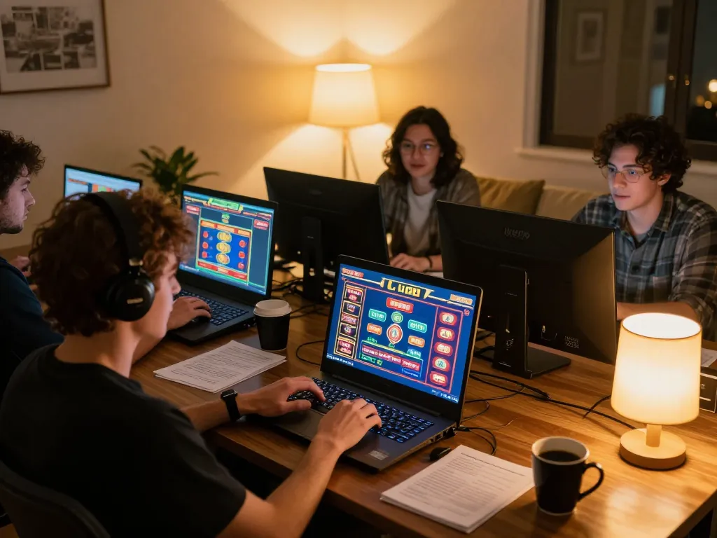 c168 player engaging with online casino games on laptop in cozy home setup