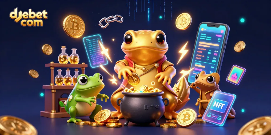 Engage with debet com's thrilling alchemy of gaming and cryptocurrency in dynamic 3D art.