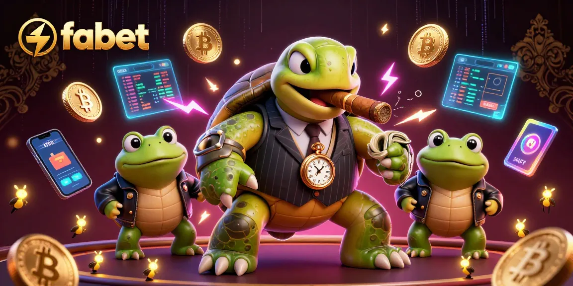 Engage in fabet's thrilling casino experience with cartoon characters and crypto elements