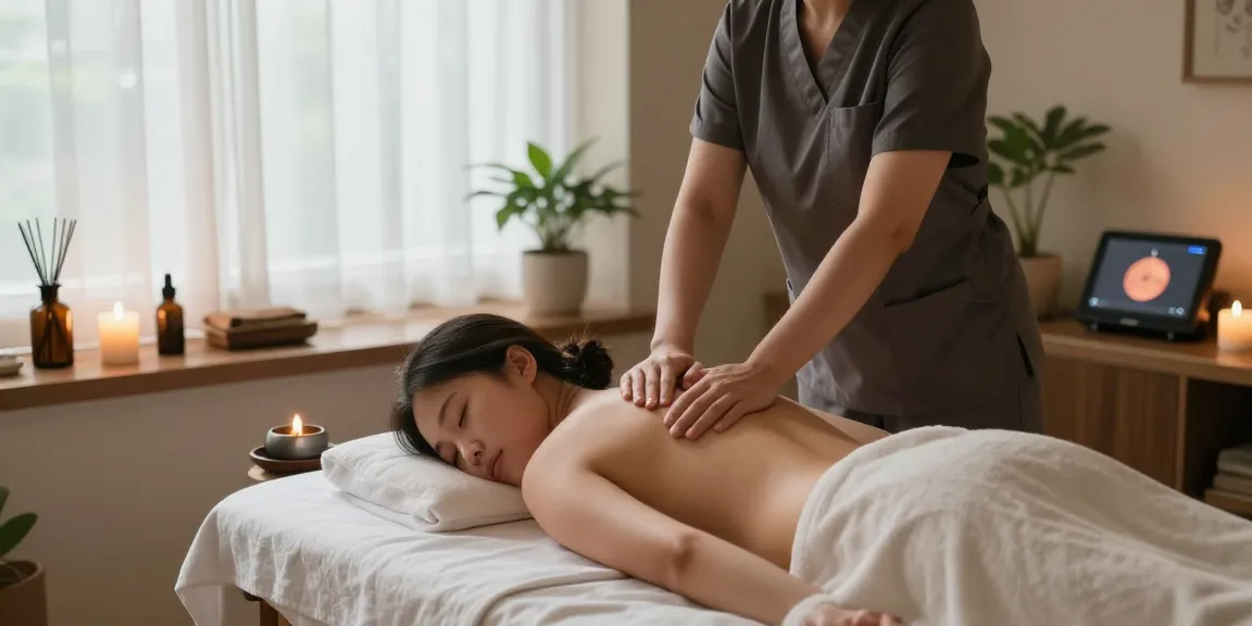 Experience the tranquility of 동작구출장마사지 in a serene spa setting with calming elements.
