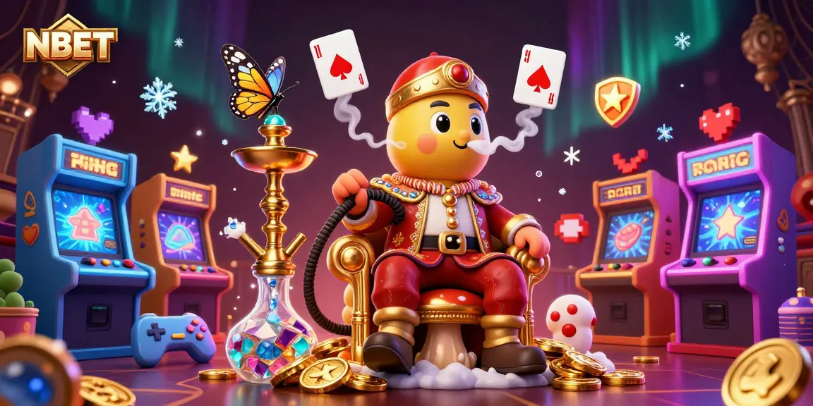 Win big with NBET in a vibrant, high-stakes casino scene featuring unique characters and engaging gaming elements.