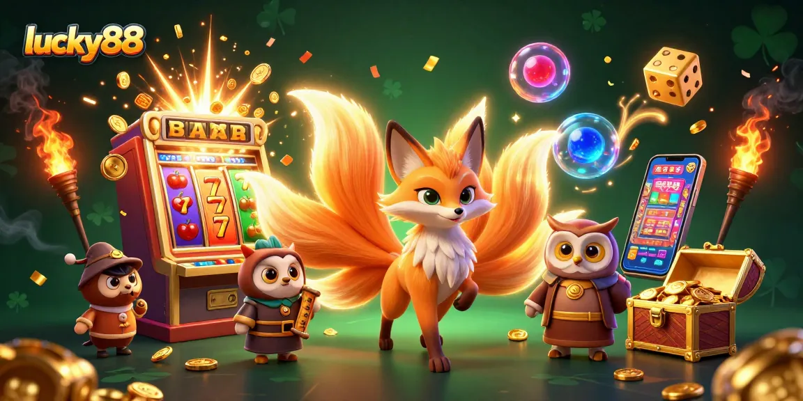 Spin jackpots on the vibrant lucky88 slot with magical fox spirit and wise owl