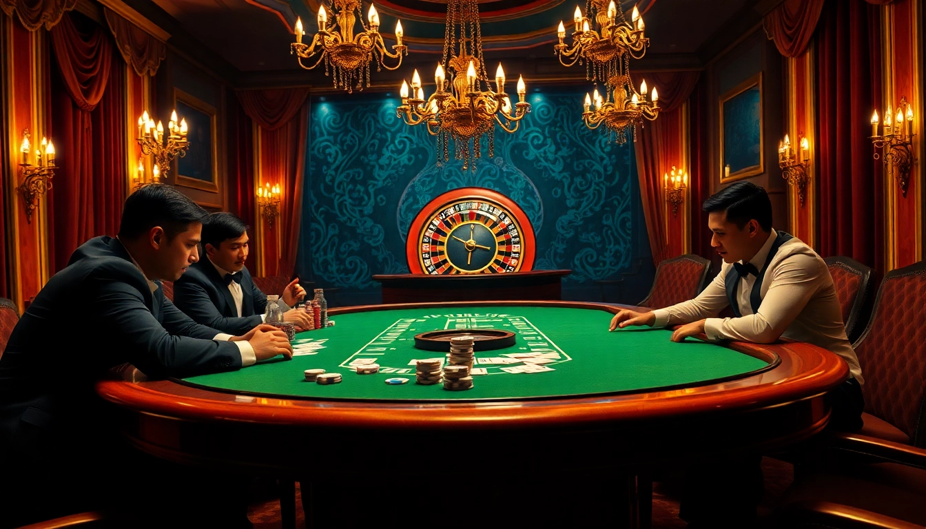 Experience the thrill of go8 gambling with players enjoying poker at a luxurious casino table.