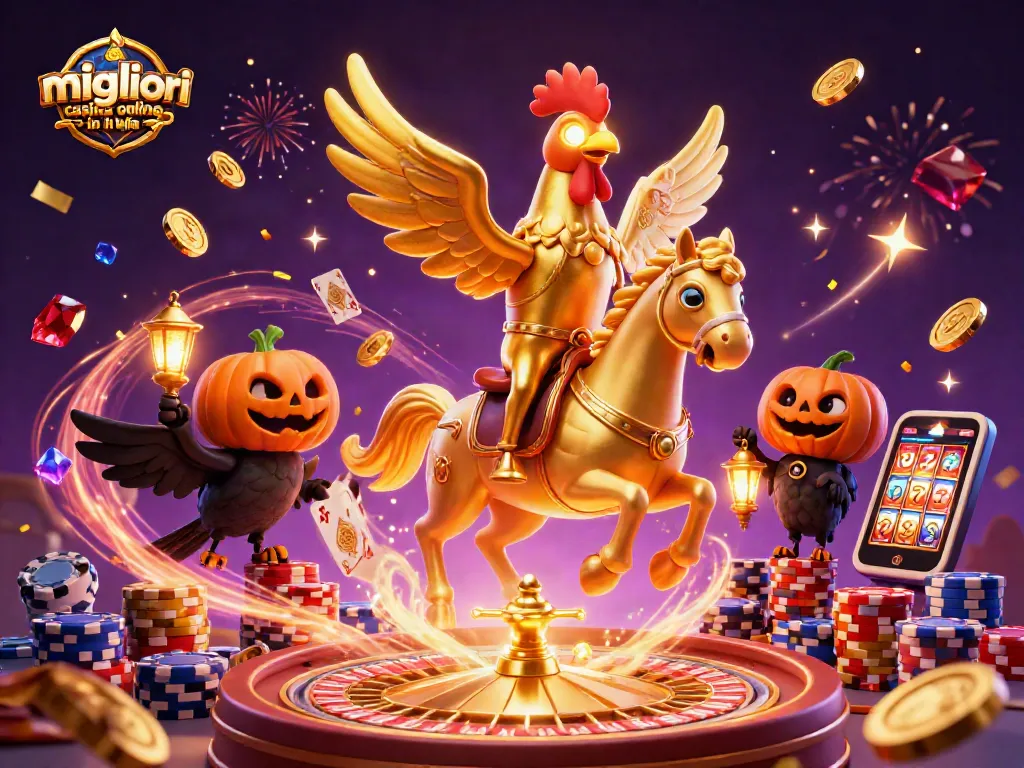 Gioca ai migliori casinò online in Italia con l'immagine di un casinò affascinante e festoso.