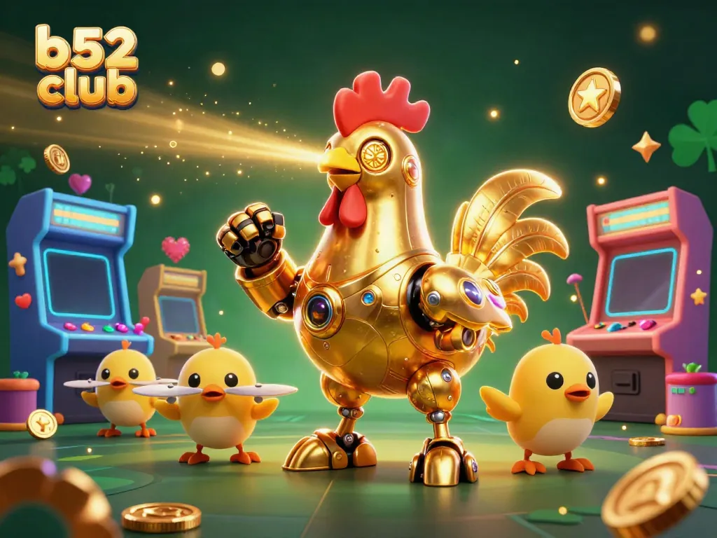Engage in spectacular gameplay at b52 club with dynamic 3D characters in a vibrant casino scene.