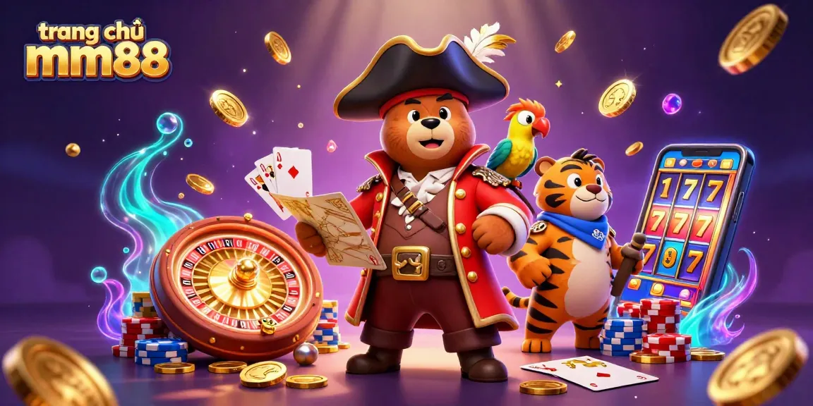 Experience the excitement of trang chủ mm88 with vibrant characters and rich casino elements.