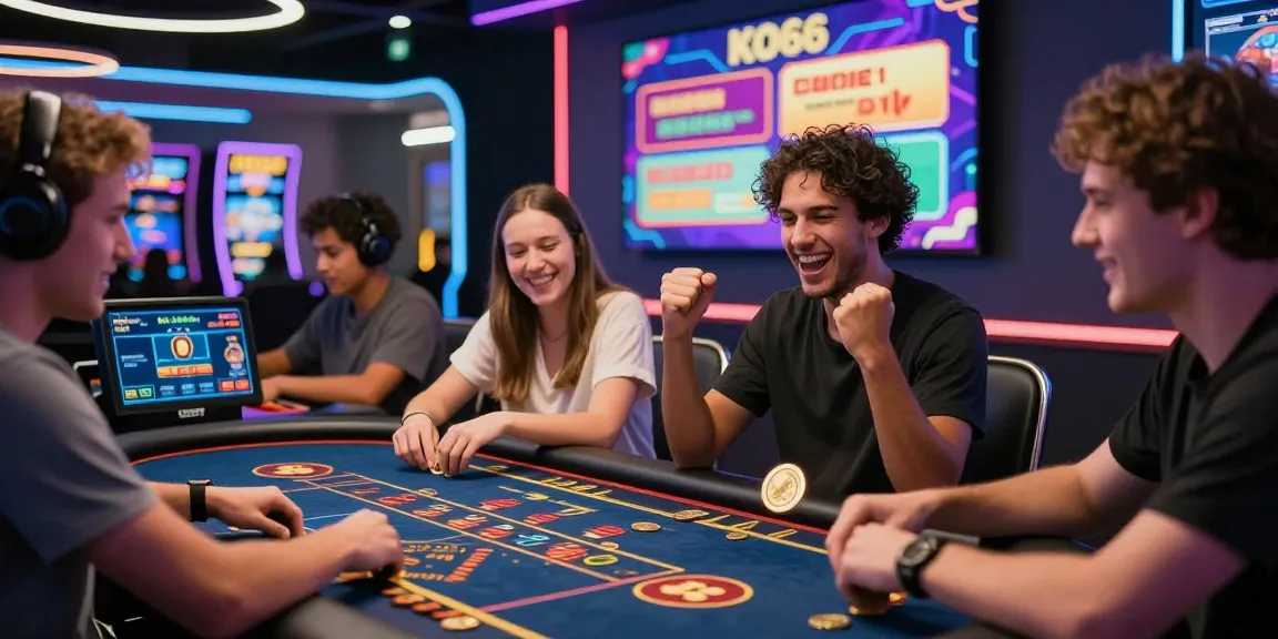 Exciting online gaming experience at KO66 casino with players celebrating wins.