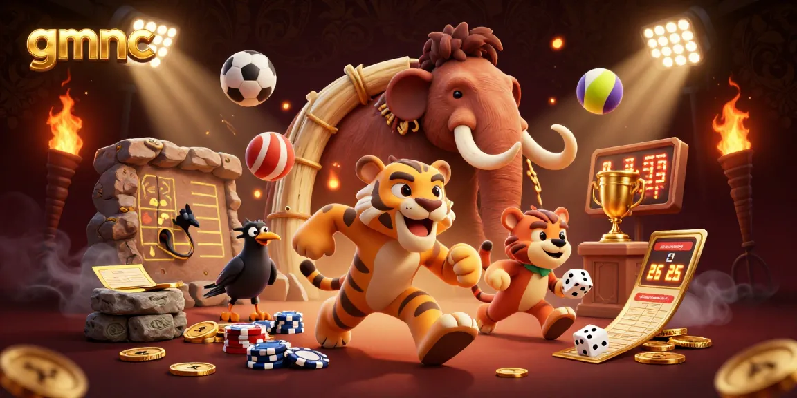 Experience the thrill at gmnc's prehistoric casino with caveman and sabertooth duo in action!