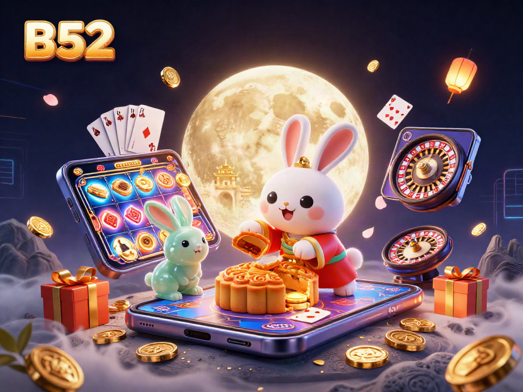 B52 enchants gamblers with stunning casino scene featuring moon rabbits and poker chips