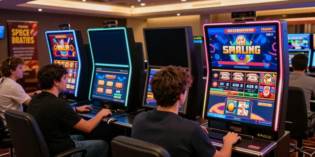 Engaging online gaming scene at https://five88bet.org/ with diverse players enjoying various betting games in a modern atmosphere.