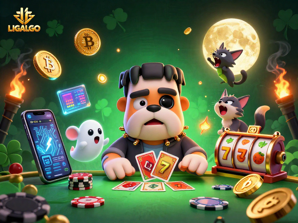 LIGALGO engages users at a vibrant casino with a lively atmosphere, showcasing thrilling gaming action.