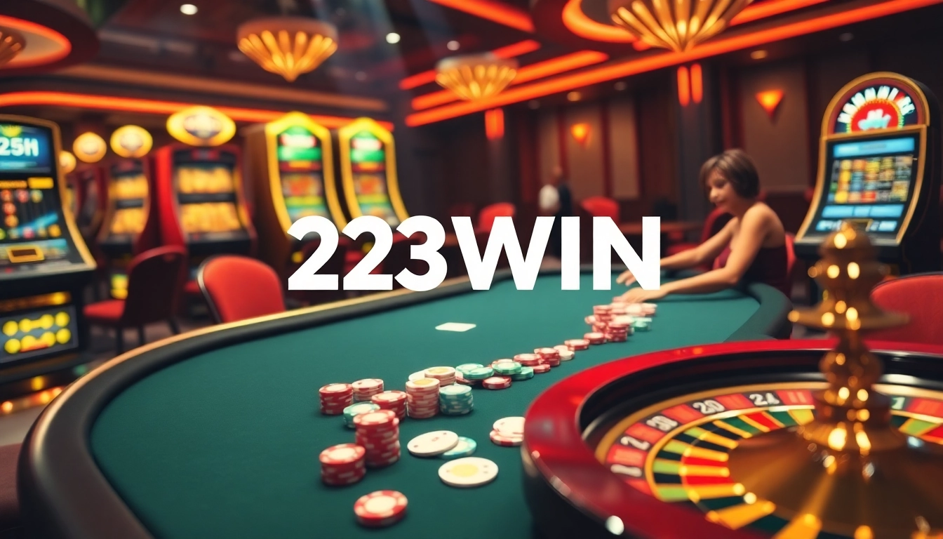 Engaging poker action at 23WIN casino with vibrant cards and chips.