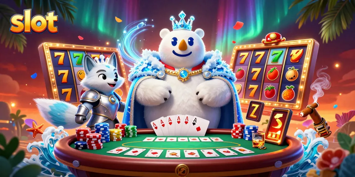 Spin the slot reels and uncover wins with the ice king polar bear and snow fox at the casino.