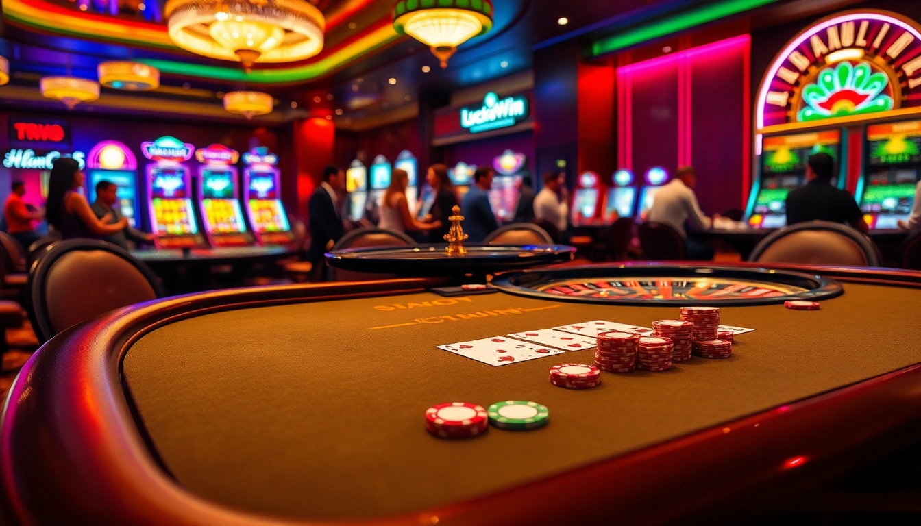 Experience exhilarating gameplay at LuckyWin, featuring high-stakes poker, vibrant slot machines, and roulette excitement.