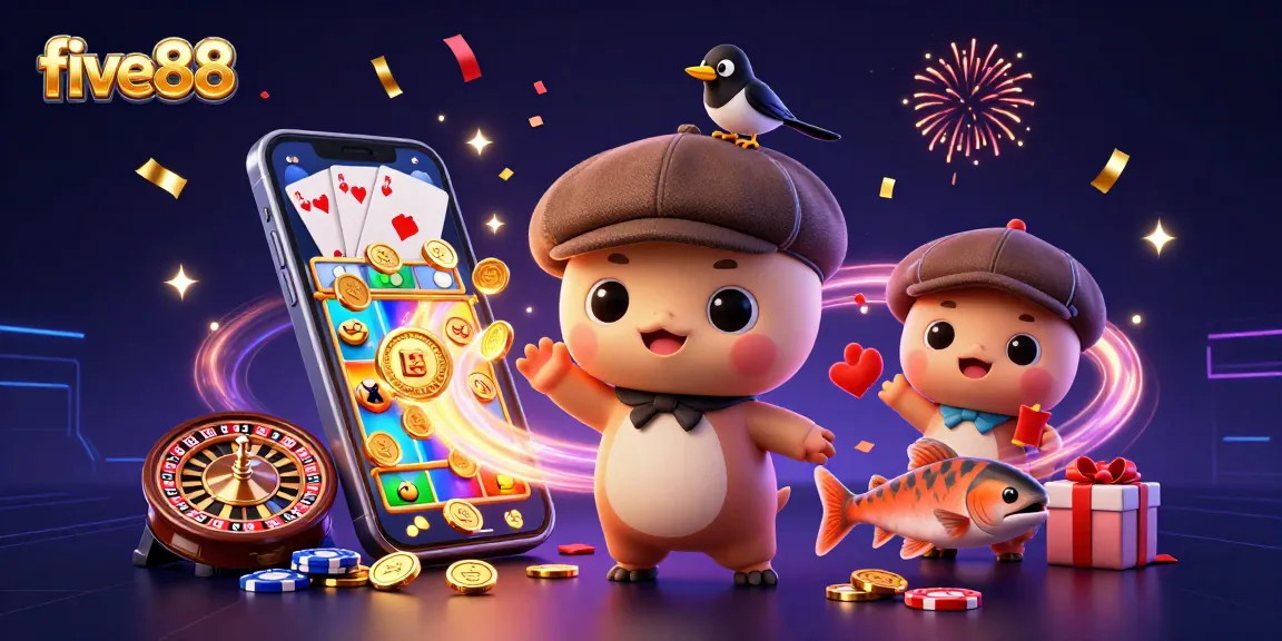 Join the excitement at five88 with playful characters and vibrant casino games!