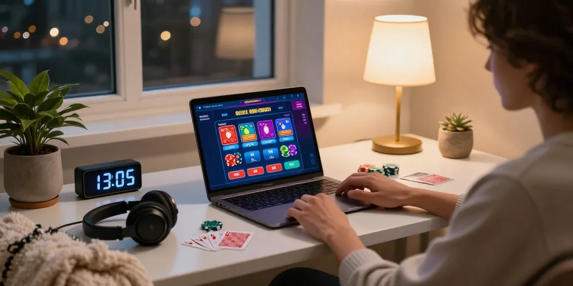 Engaging online gambling scene from https://southsomersetenvironment.co.uk/, player at cozy desk with credit card casino interface.