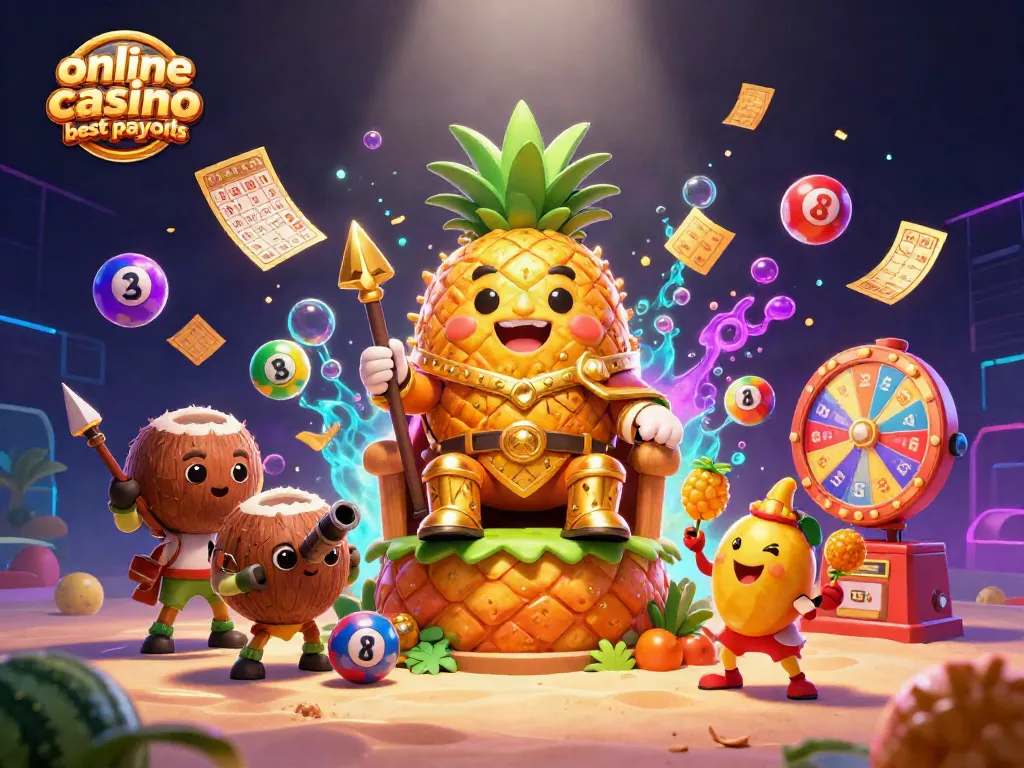 Experience the thrill of online casino best payouts with vibrant 3D gaming elements in a captivating scene.