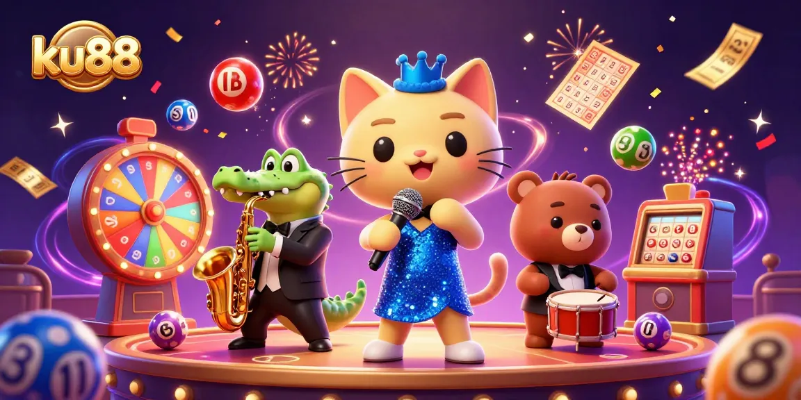 ku88 invites players to enjoy thrilling lottery and casino games with vibrant characters and dynamic prizes