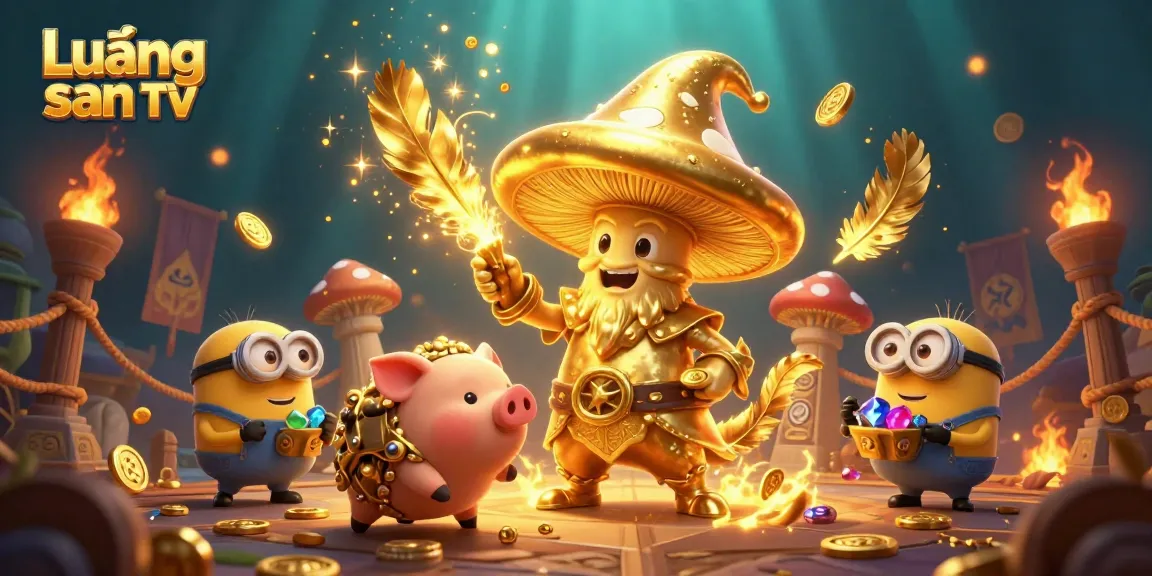 Lương sơn TV providing thrilling live sports betting action amidst a vibrant 3D magical scene.