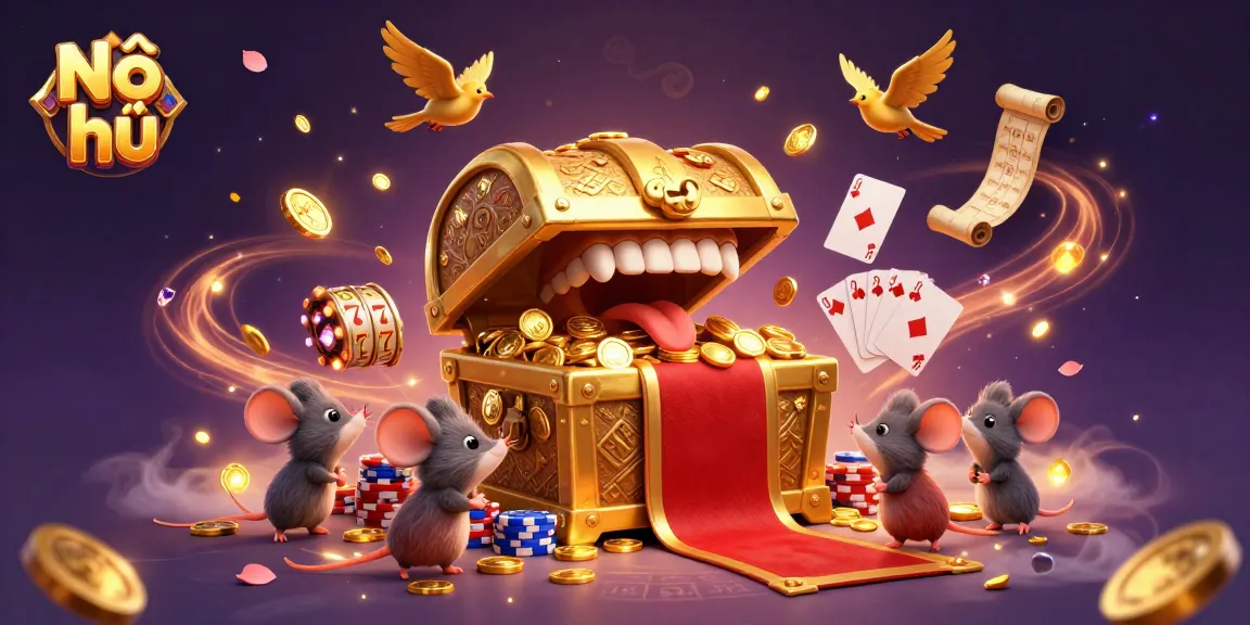 Spin the slots and win rich rewards with Nổ hũ in this vibrant 3D casino scene.