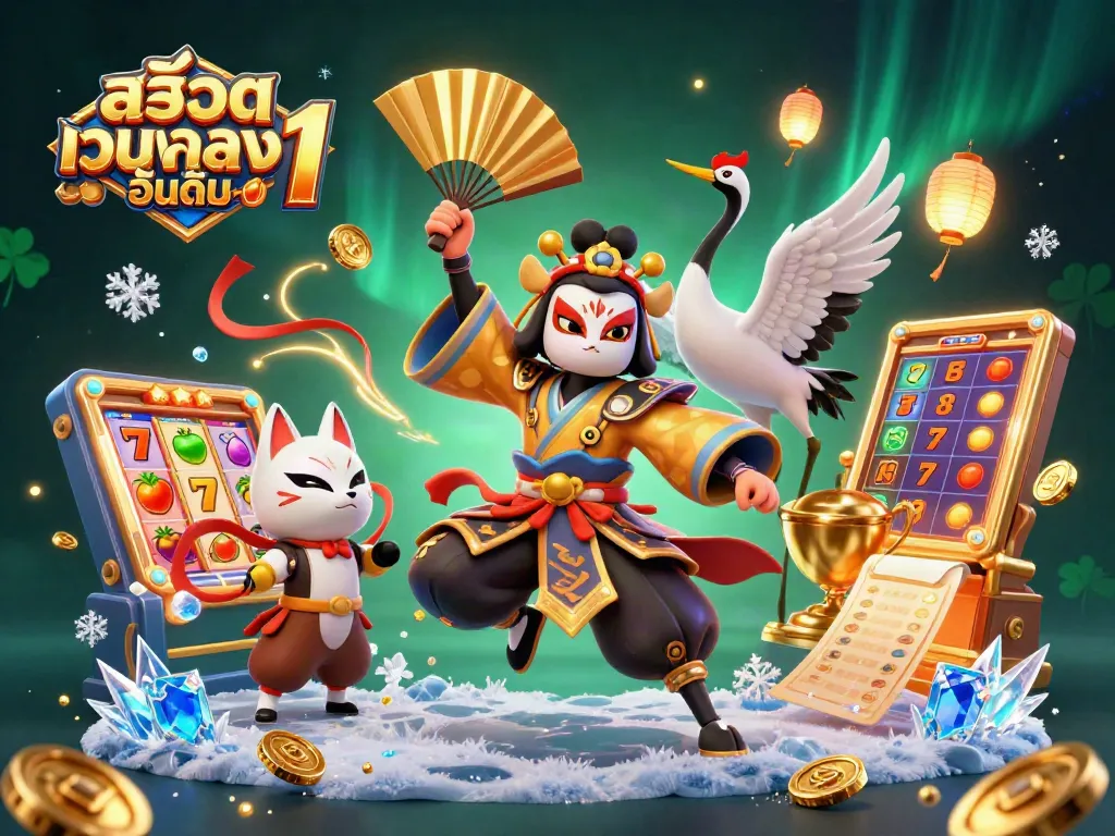 ภาพสล็อตเว็บตรงอันดับ 1 แสดงการเล่นเกมสล็อตในบรรยากาศคาสิโนมีสีสันและน่าสนใจ