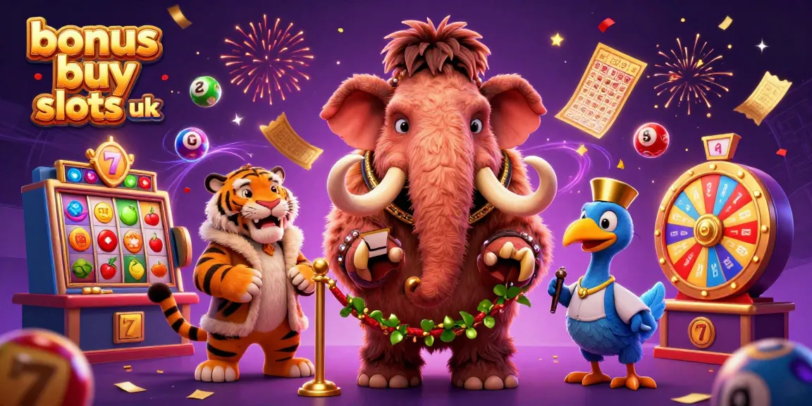 Engage with bonus buy slots uk in a vibrant casino scene featuring unique characters and exciting game elements.