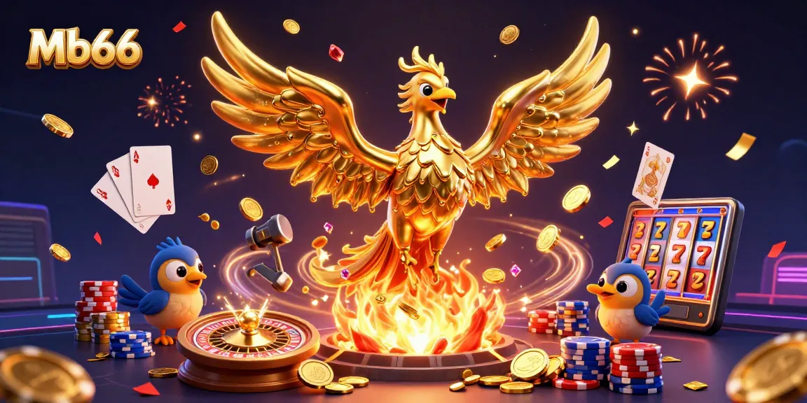 Experience thrilling gameplay at Mb66 with a vibrant 3D casino scene showcasing excitement and winning potential.