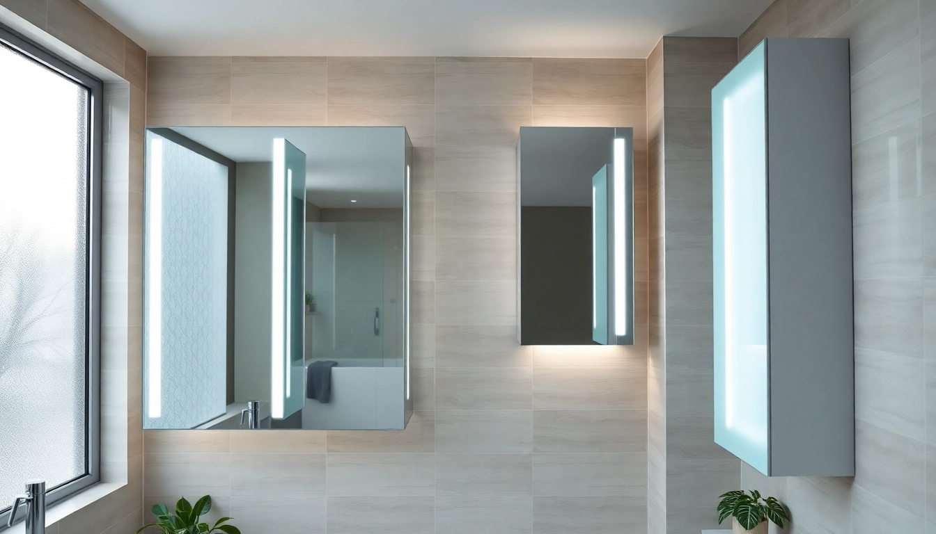 Illuminate your bathroom with stunning illuminated bathroom cabinets showcasing sleek designs and ample storage.
