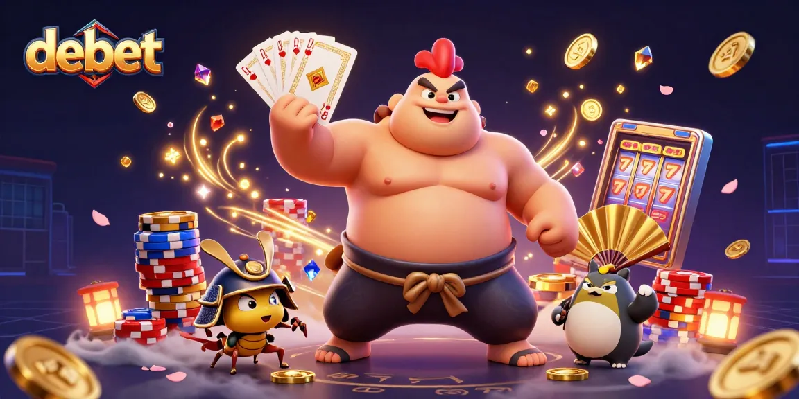 Engage with debet gaming action featuring vibrant 3D characters in a casino scene.