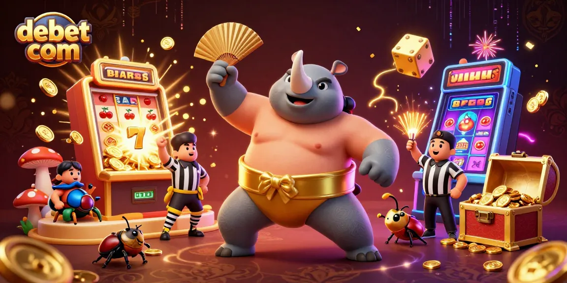Experience the thrill with debet com as the sumo champion beetle stomps for jackpots!