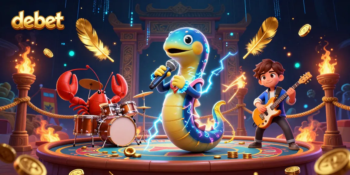 Experience exhilarating debet gaming with a vibrant 3D underwater casino scene featuring an electric eel DJ.