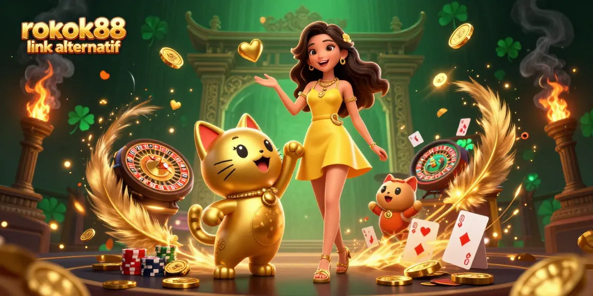 Engage with rokok88 link alternatif for exciting live casino action and rewards in this lively illustration.