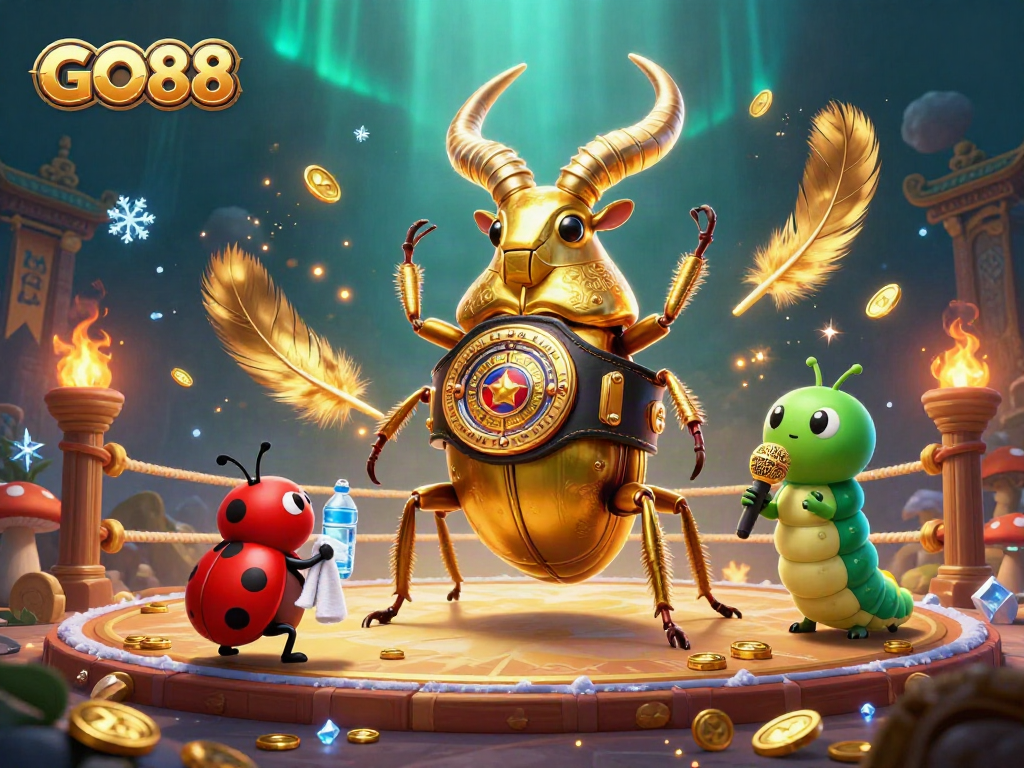 Engage with GO88's vibrant gaming world as characters capture the excitement of betting.