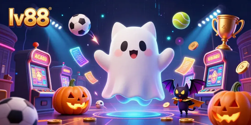 Experience winning thrills at lv88 with a friendly ghost cat and exciting gaming elements.