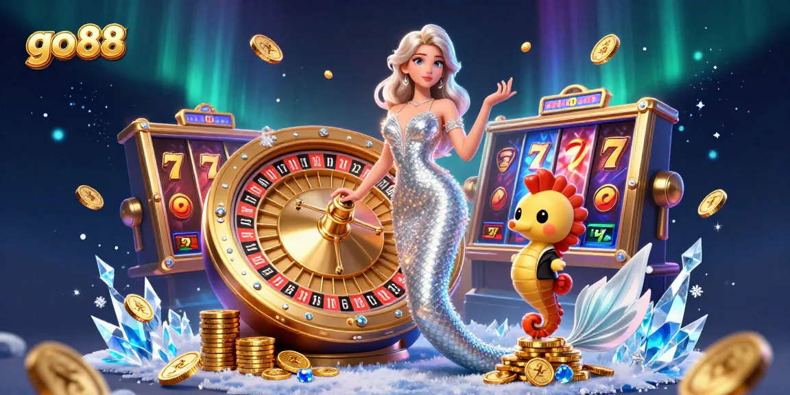 Experience vibrant gambling action with go 88, featuring a glamorous scene filled with roulette and dynamic game elements.