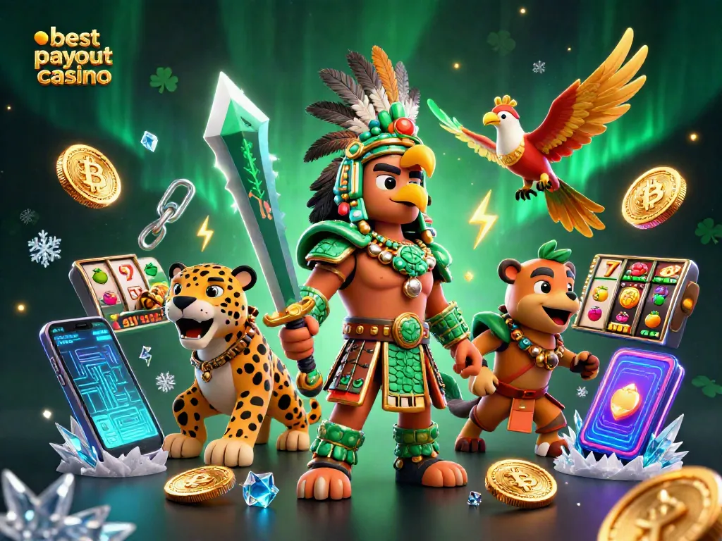 Engage with the best payout casino featuring high RTP slots and iconic characters in a vibrant 3D scene.