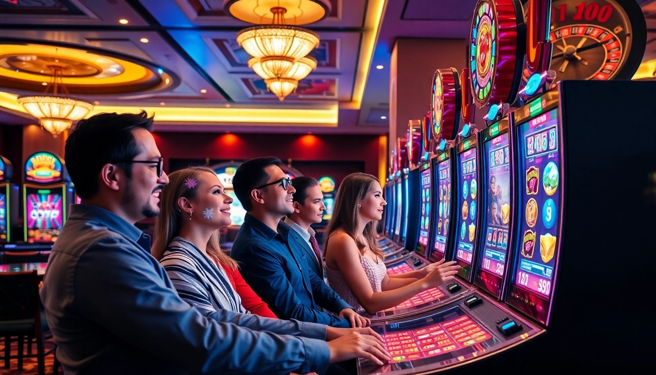 Experience thrilling gameplay on idnslot's vibrant gaming interface with engaged players and casino elements.