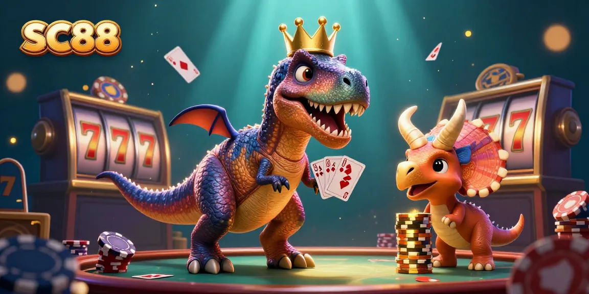 Engage with SC88's thrilling cards and jackpot excitement in a vibrant 3D scene.