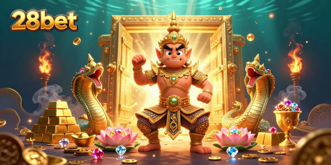 Engage with 28bet's thrilling experience in a vibrant underwater casino scene filled with treasures.